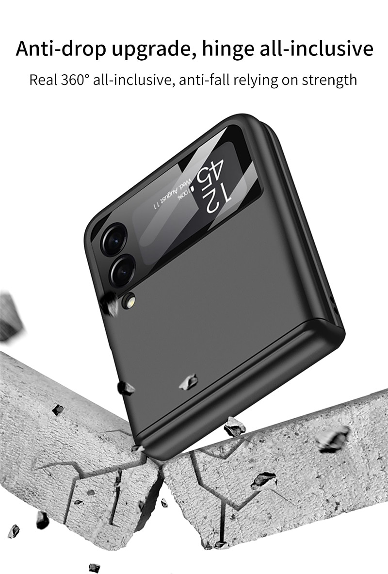Phone Case For Samsung Galaxy Z Flip 5 Z Flip 4 3 2 Back Cover Portable Magnetic Full Body Protective Solid Colored TPU 2025 - $28.99 –P4