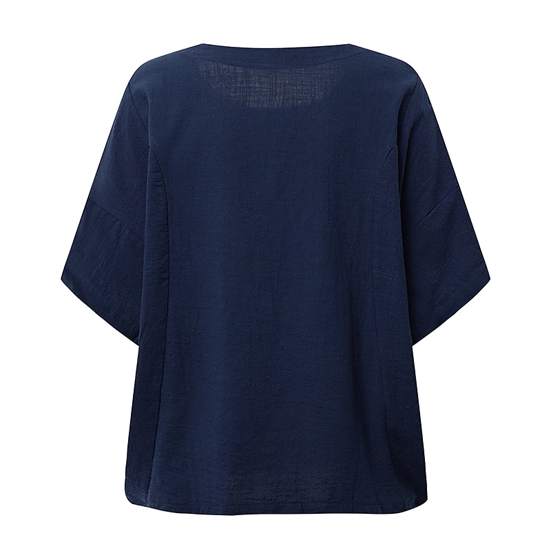Per donna maglietta Blusa Liscio Vintage Streetwear Mezza manica Girocollo Top regolari Giornaliero Per uscire Fine settimana Nero Bianco Giallo Rosa Rosso Primavera Autunno del 2025 a $21.99 –P2