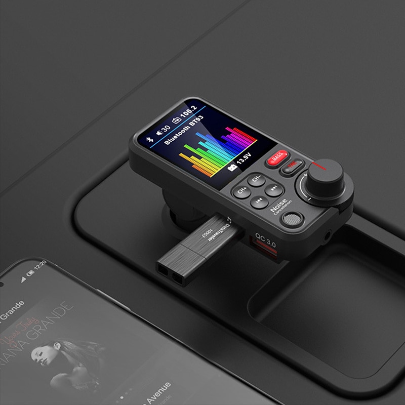 BT93 Wireless Car Bluetooth FM Transmitter Aux Supports QC3.0 Charging Treble And Bass Sound Music Player Handsfree Bluetooth Car Kit Fast Charger 2025 - $54.99 –P8