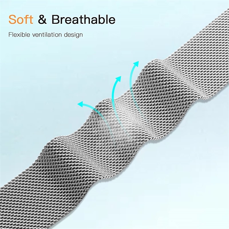 Smart Watch Band Compatible with Fitbit Versa 4 Sense 2 Versa 3 Sense Stainless Steel Smartwatch Strap Breathable Shockproof Milanese Loop Replacement  Wristband 2025 - $13.99 –P3