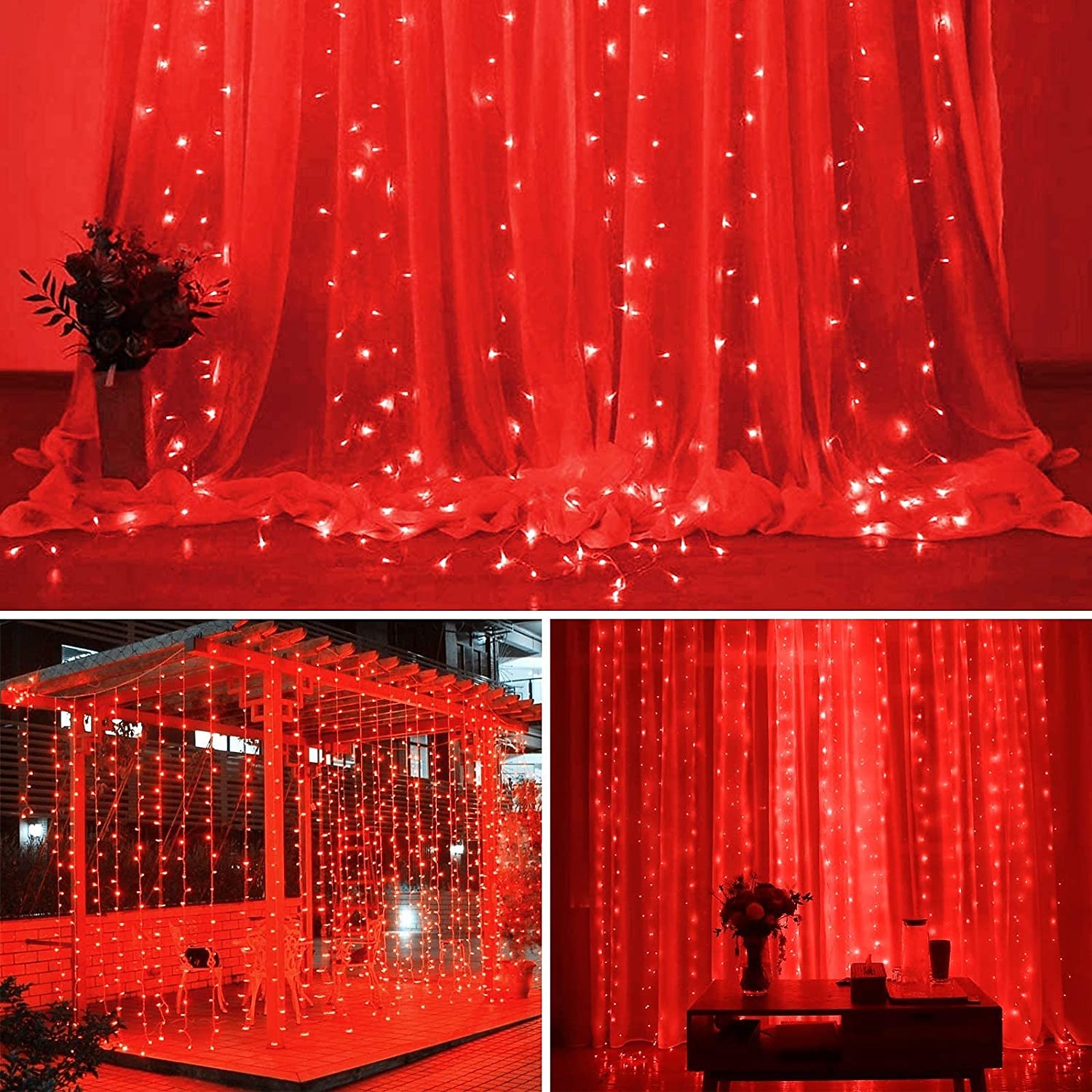 2025年 屋外クリスマスウィンドウライト 3x3m-300led プラグイン 8 モードカーテンライト 9 色リモートコントロールウィンドウ壁掛けライト クリスマスの装飾のための暖かい白 rgb 寝室の結婚式のパーティーガーデン屋内 コレクション – $38.99 –P14