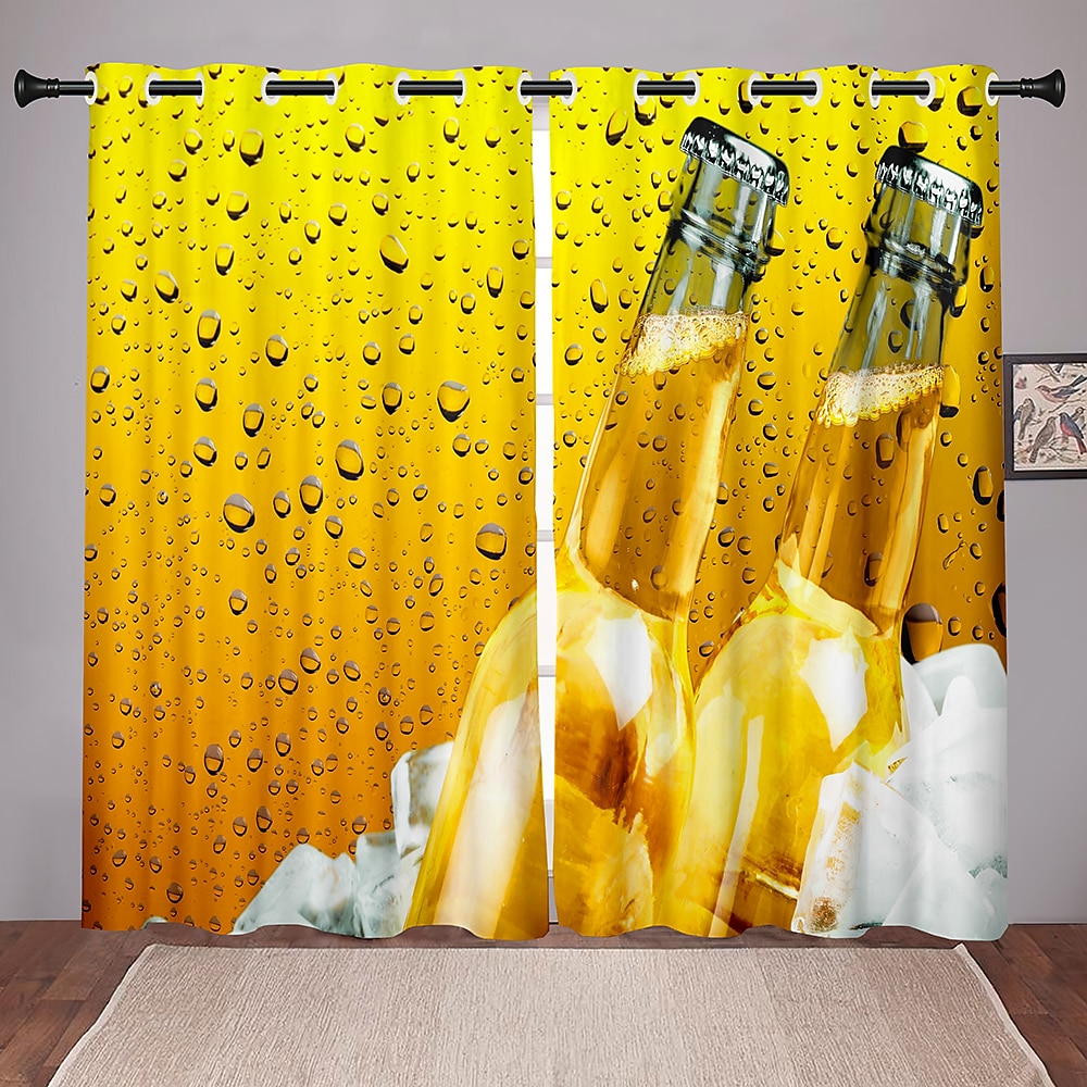 2 paneles szett sötétítő függöny oktoberfest design hőszigetelt függöny hálószobába nappali modern átvezetéses ablakfüggöny függönyfüggöny 2025 - $45.99 –P1