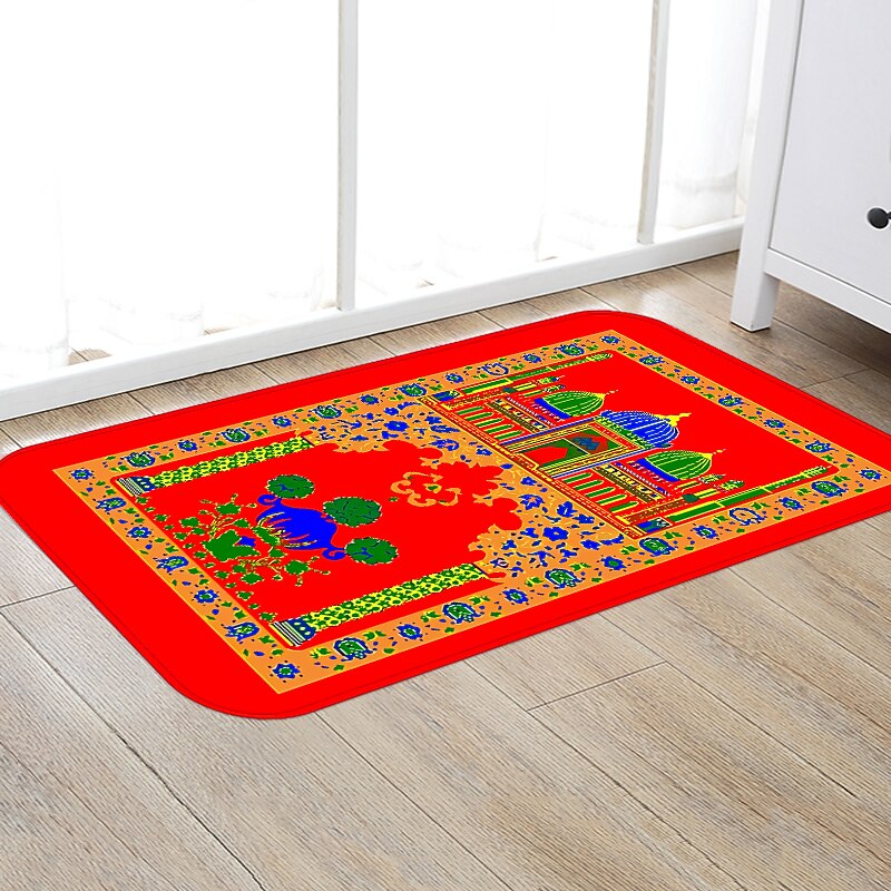 muslimsk bønneteppe flanell baderomstepper tepper badematte badetepper anti-skli kjøkkenmatter baderomsmatte baderomstepper for halloween-dekorasjon 2025 - $30.99 –P3