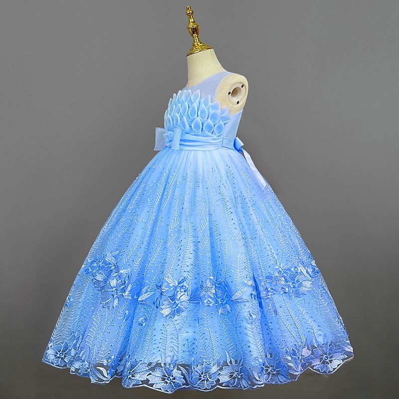 Enfants Fille Robe de demoiselle d'honneur Robe Couleur Pleine Sans Manches Utilisation Mariage Soirée Princesse Doux Coton Maxi Robe de princesse rose Robe Trapèze Robe de demoiselle d'honneur Et de 2025 ? $48.99 –P9