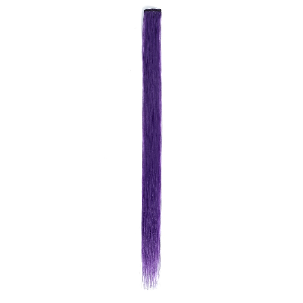 Colored Party Highlights Clip in Hair Extensions for Girls 20 inches Multi-colors Straight Hair Synthetic Hairpieces In The Party 2025 - $6.99 –P19
