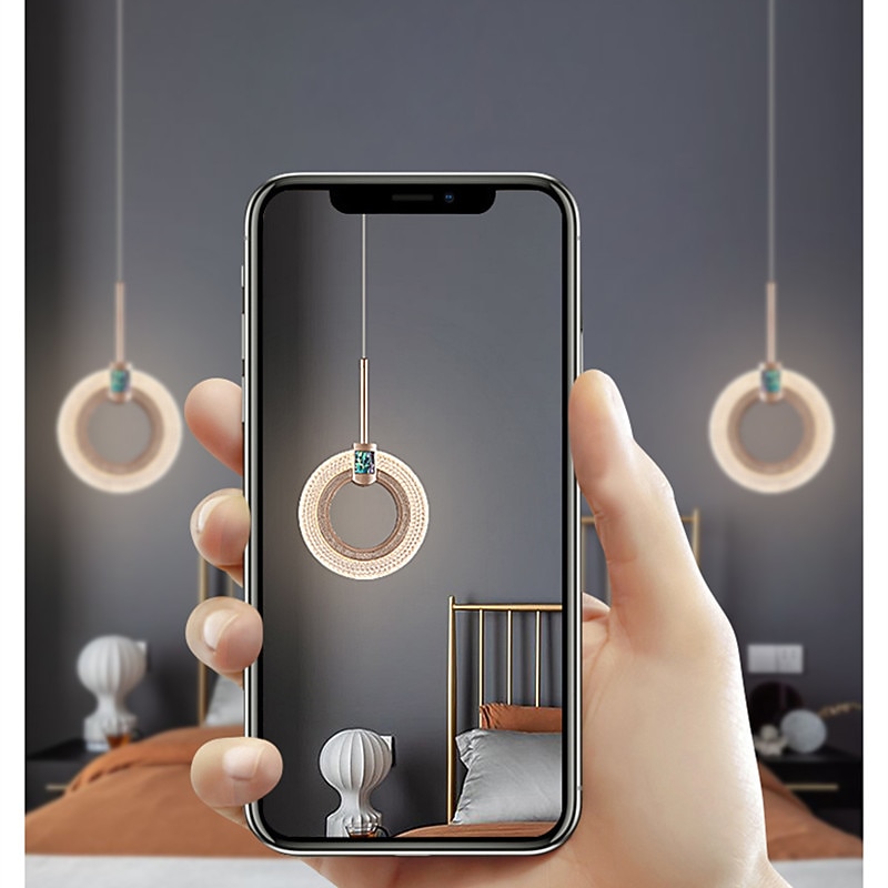 křišťálové závěsné svítidlo, 1 světlo moderní závěsné svítidlo, 8W stmívatelné LED stropní závěsné svítidlo pro kuchyňský ostrov ložnice jídelna 2025 - CAD $269.53 –P6