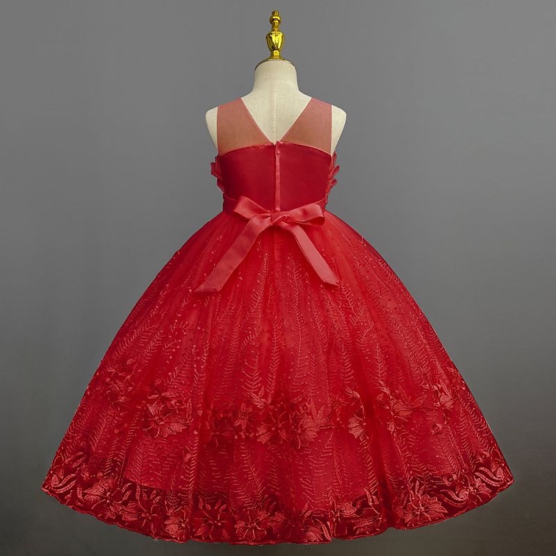 Enfants Fille Robe de demoiselle d'honneur Robe Couleur Pleine Sans Manches Utilisation Mariage Soirée Princesse Doux Coton Maxi Robe de princesse rose Robe Trapèze Robe de demoiselle d'honneur Et de 2025 ? $48.99 –P14