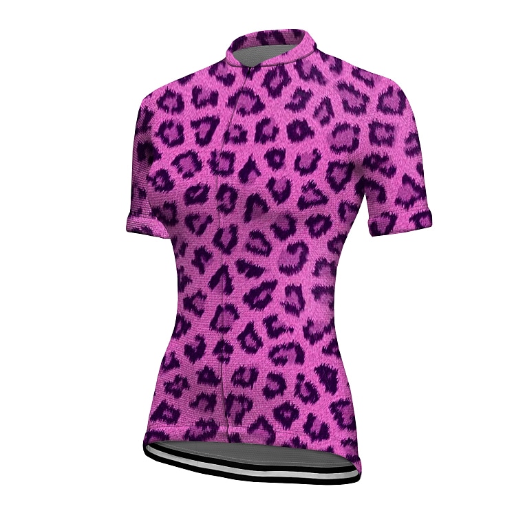 Dam Cykeltröja Kortärmad Cykel Tröja Överdelar med 3 bakfickor Bergscykling Vägcykling Torkar snabbt Andningsfunktion Snabb tork Fuktabsorberande Gul Rosa Röd Leopard sporter Kläder 2025 - $28.99 –P9