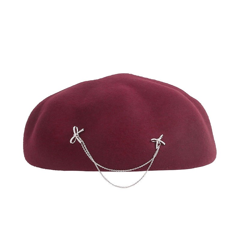 Hüte 100% Wolle Baskenmütze Fischerhut Party / Abend Casual Modisch Elegant Mit Sanft Pure Farbe Kopfschmuck Kopfbedeckung 2025 - $25.99 –P9