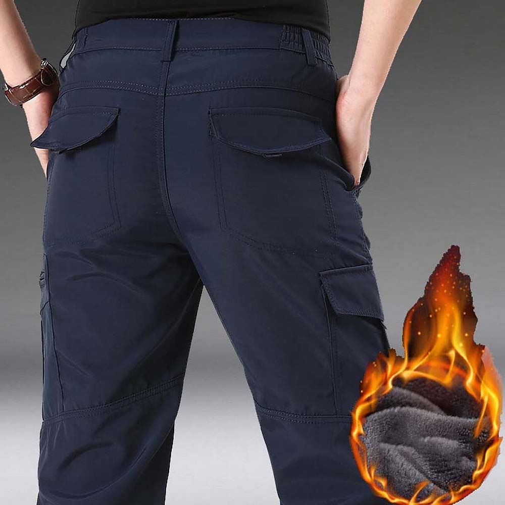 Homens Calças de Trilha Calças forradas de lã Casaco de inverno Calças Softshell Militar Inverno Outono Ao ar livre Térmico / Quente A Prova de Vento Bolso multi Redutor de Suor Calças Cintura de 2026 por $52.99 –P12