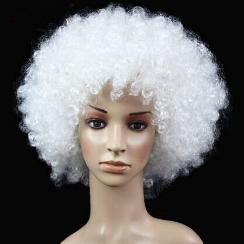 karneváli parókák molett yaki afro göndör bob paróka közepes hosszúságú barna szintetikus haj férfi nő gyerekek aranyos cosplay piros színű karneváli parókák halloween parókák 2025 - $14.49 –P14