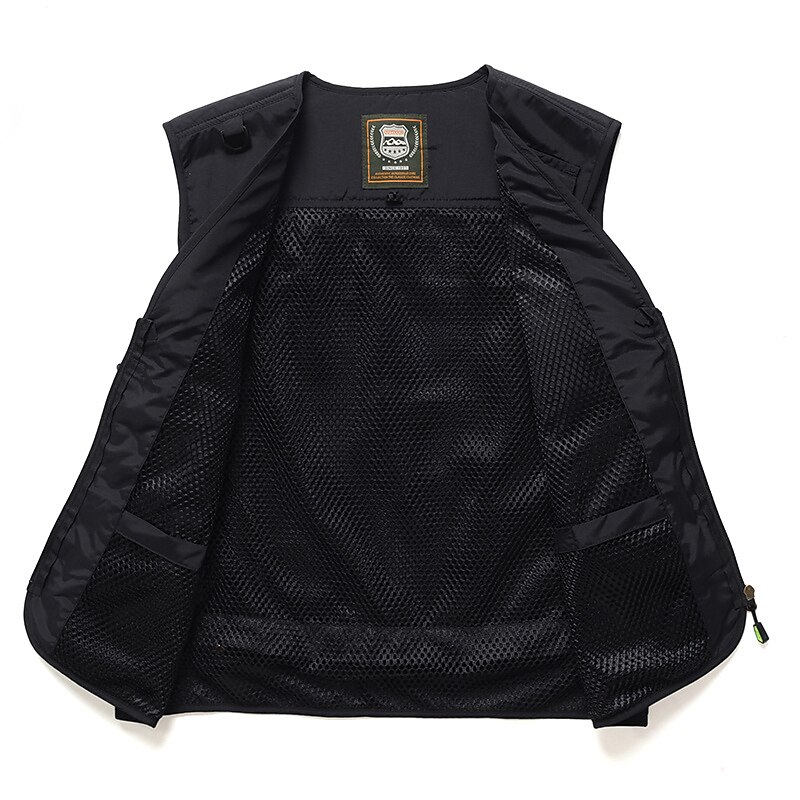 Herr Väst Gilet Fiskeväst Vandringsväst Ärmlös väst Gilet Jacka Utomhus Gata Helgdag Dagliga kläder Streetwear Elegant och modernt Sommar Vår Ficka Polyester Andningsfunktion Snabb tork Ren färg 2026 - $39.99 –P5