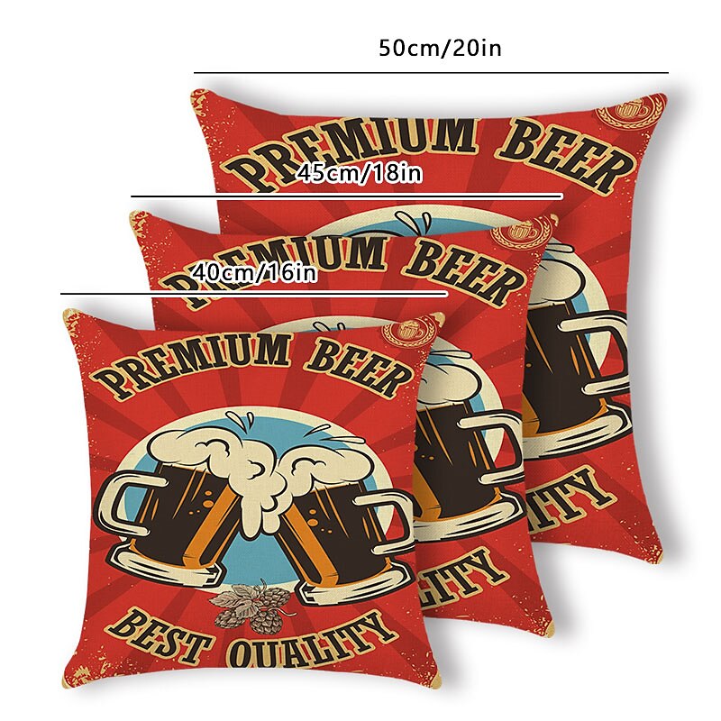 oktoberfest beer double side cushion cover 4pc soft الزخرفية مربع رمي غطاء وسادة غطاء وسادة كيس وسادة لأريكة غرفة نوم جودة عالية آلة قابل للغسل 2025 - $13.99 –P13
