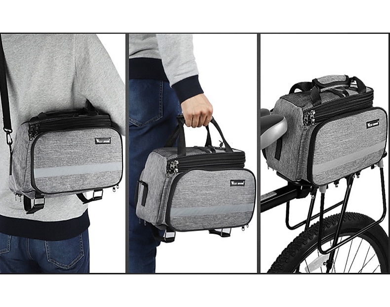 FJQXZ Bike Panniers Bag Bike Rack Bag Large Capacity Waterproof Adjustable Size Bike Bag Nylon Bicycle Bag Cycle Bag Cycling / Bike 2025 - $28.99 –P4