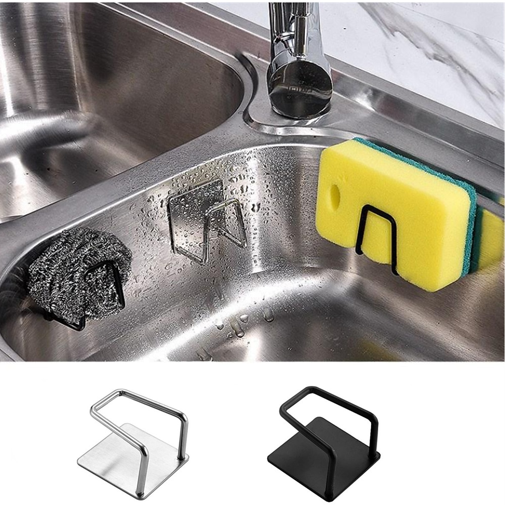Estante de esponja para fregadero 304, estante de almacenamiento de drenaje, estante de almacenamiento de acero inoxidable para cocina, soporte organizador de trapo de bola, estante de almacenamiento 2025 - $5.99 –P5