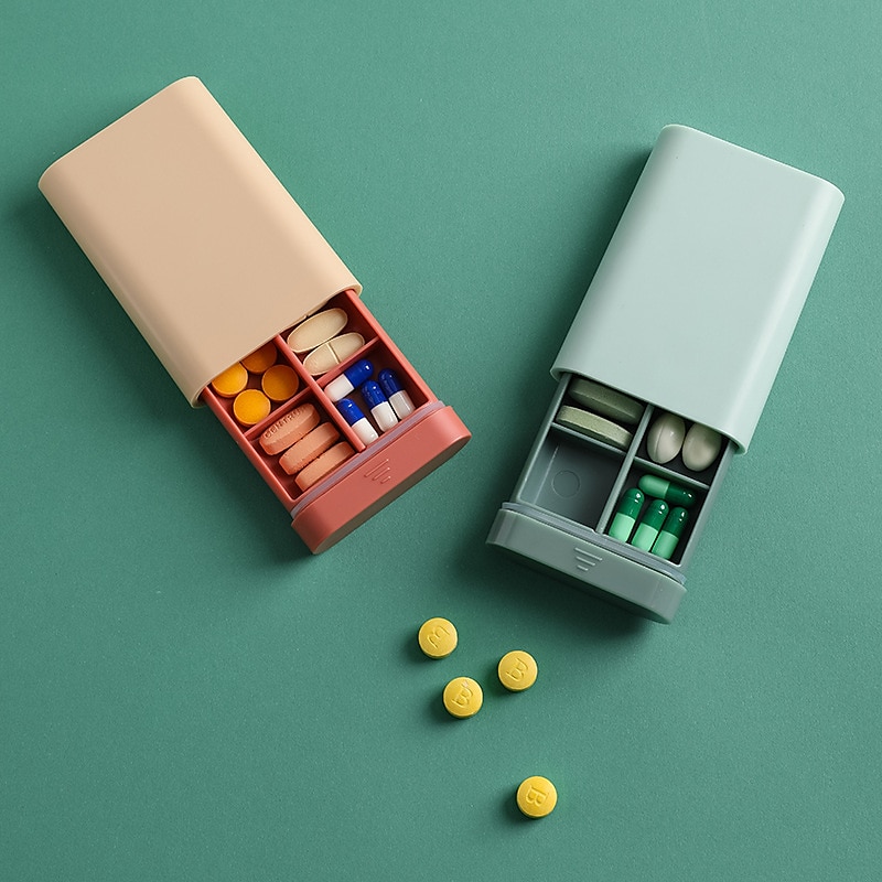 tragbare versiegelte Mini-Pillendose für eine Woche Pillendose wasserdichte tragbare Pillendose mit mehreren Fächern 2025 - $6.49 –P2