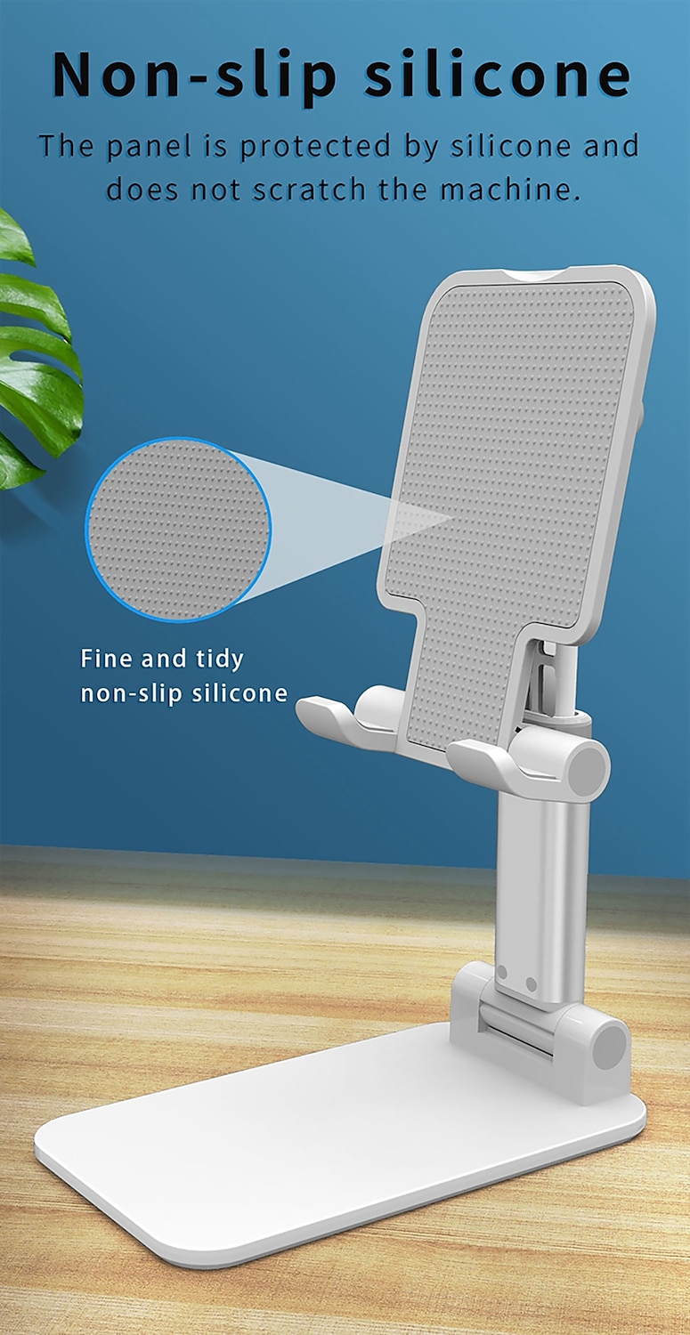 Foldable Mobile Phone Holder Stand Retractable Adjustable Phone Holder Cradle for iPhone 13 12 11 Pro Max X iPad and All Smartphones Adjustable Metal Desk Desktop Tablet Universal Cell Phone Holder 2025 - $12.99 –P6