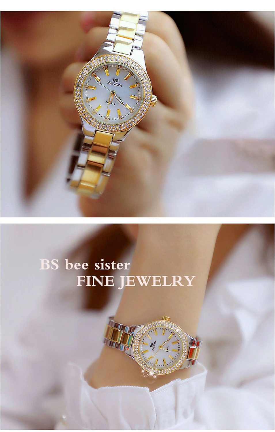 Quartz Ladies Wrist Watches Gift for women Dress Gold Crystal Diamond Watches Analog Quartz Luxury Stainless Steel Silver Clock 2026 - $33.39 –P4