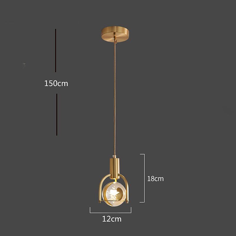 12cm pendel lanterne design pendel lys kobber messing moderne 220-240v 2026 - $449.99 –P5