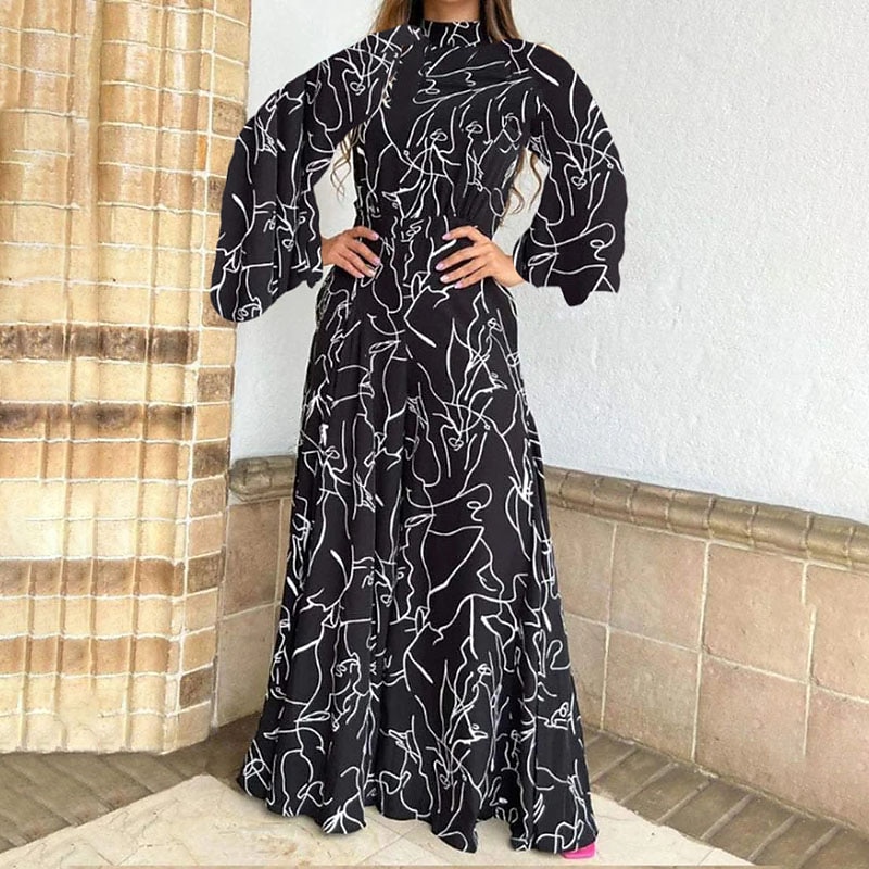 Women's Normal Jumpsuit Streetwear Floral Long Sleeve Stand Collar Pocket Print Daily Holiday Regular Fit Black White Pink Fall 2025 - $35.99 –P3