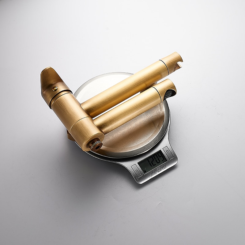 vintage kylpyammehana kaksoisputki seinään kiinnitettävä kultainen, kylpyammeen täyttöhana messinkihana, jossa käsisuihku, keraaminen venttiili yhden kahvan ohjaus 2026 - $203.99 –P11