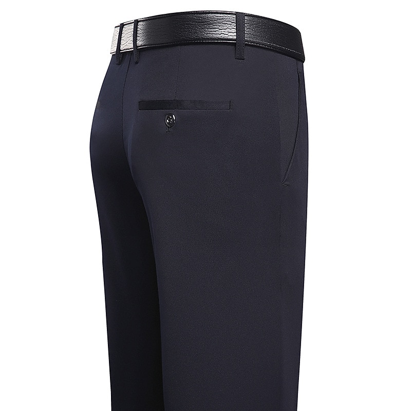 Bărbați Costume Pantaloni chinez Buzunar Simplu Confort Respirabil Nuntă Afaceri Casual Modă Clasic Galben Bleumarin Strech 2026 - $18.49 –P8