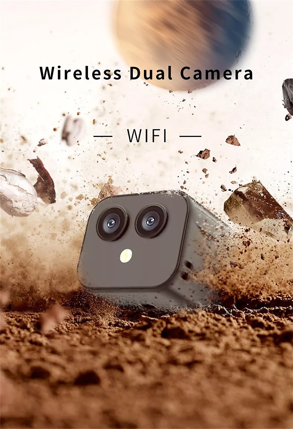 Q12Hd 4K Dual Lens Wifi Camera Mobile Phone Wireless Remote Two