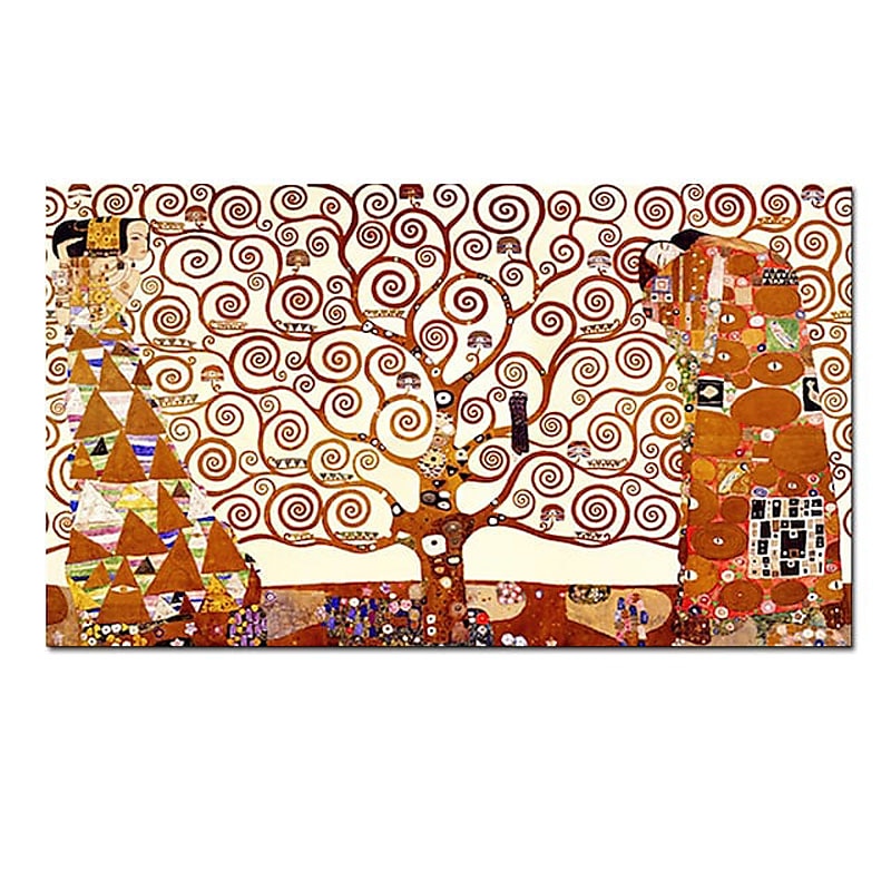Handgefertigtes handgemaltes Ölgemälde Wandkunst klassischer abstrakter Klimt berühmtes Ölgemälde Heimdekoration Dekor gerollte Leinwand kein Rahmen ungedehnt 2025 - $356.49 –P1