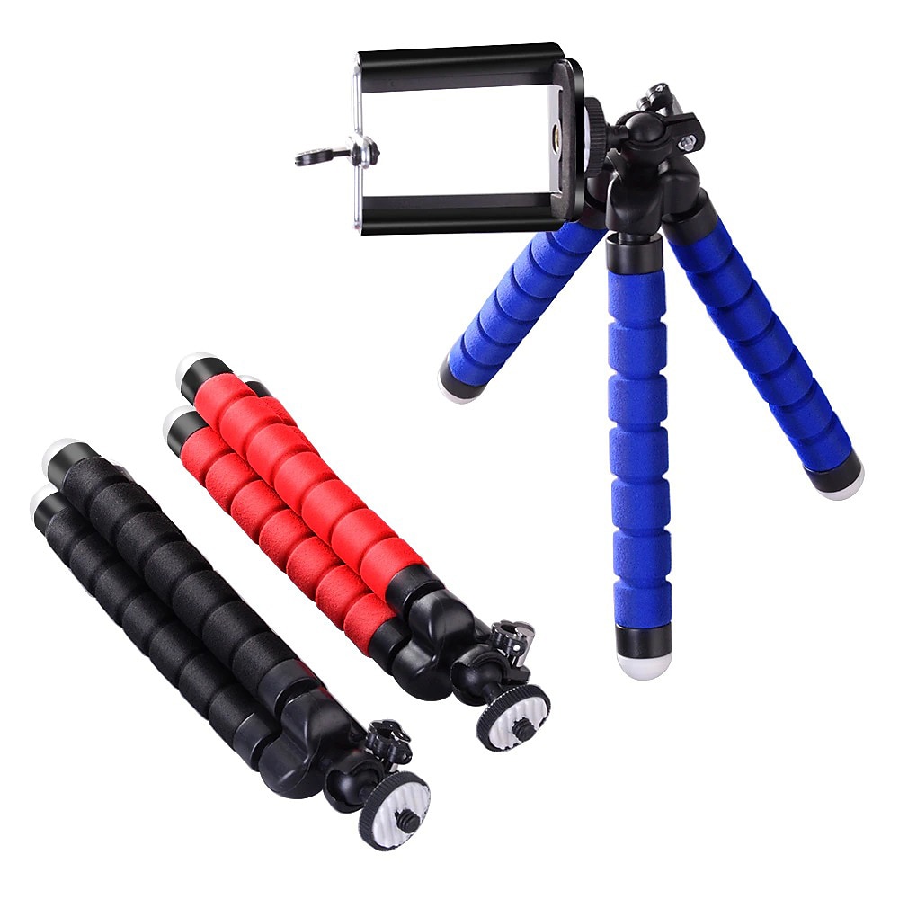 Tripé estilo perna de polvo flexível portátil ajustável antiderrapante suporte para telefone mini suporte com clipe para selfies de mesa vlogging transmissão ao vivo compatível com acessório de de 2025 por $15.99 –P4
