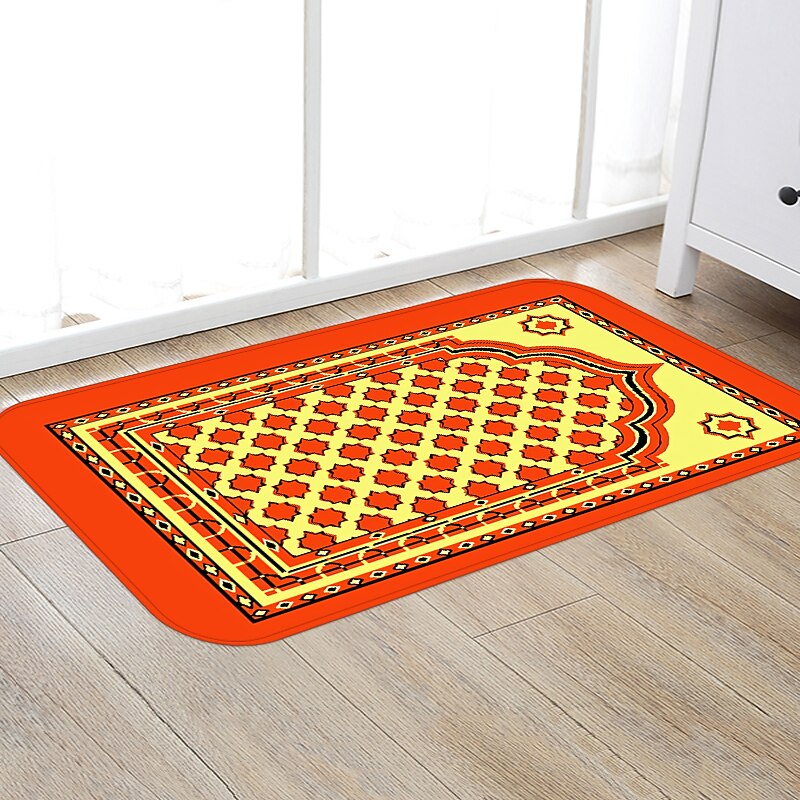 muslimsk bønneteppe flanell baderomstepper tepper badematte badetepper anti-skli kjøkkenmatter baderomsmatte baderomstepper for halloween-dekorasjon 2025 - $30.99 –P5