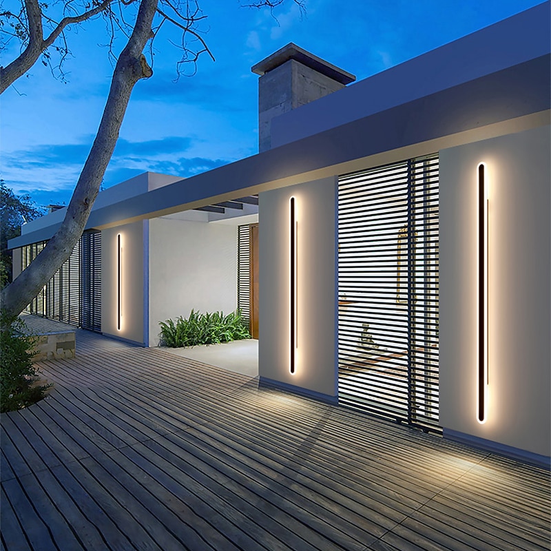 LED Estilo nórdico Iluminación para pared exterior Lámparas de pared para interiores Sala de estar Al Aire Libre Metal Luz de pared IP65 85-265V 25 W 2025 - $279.19 -P4