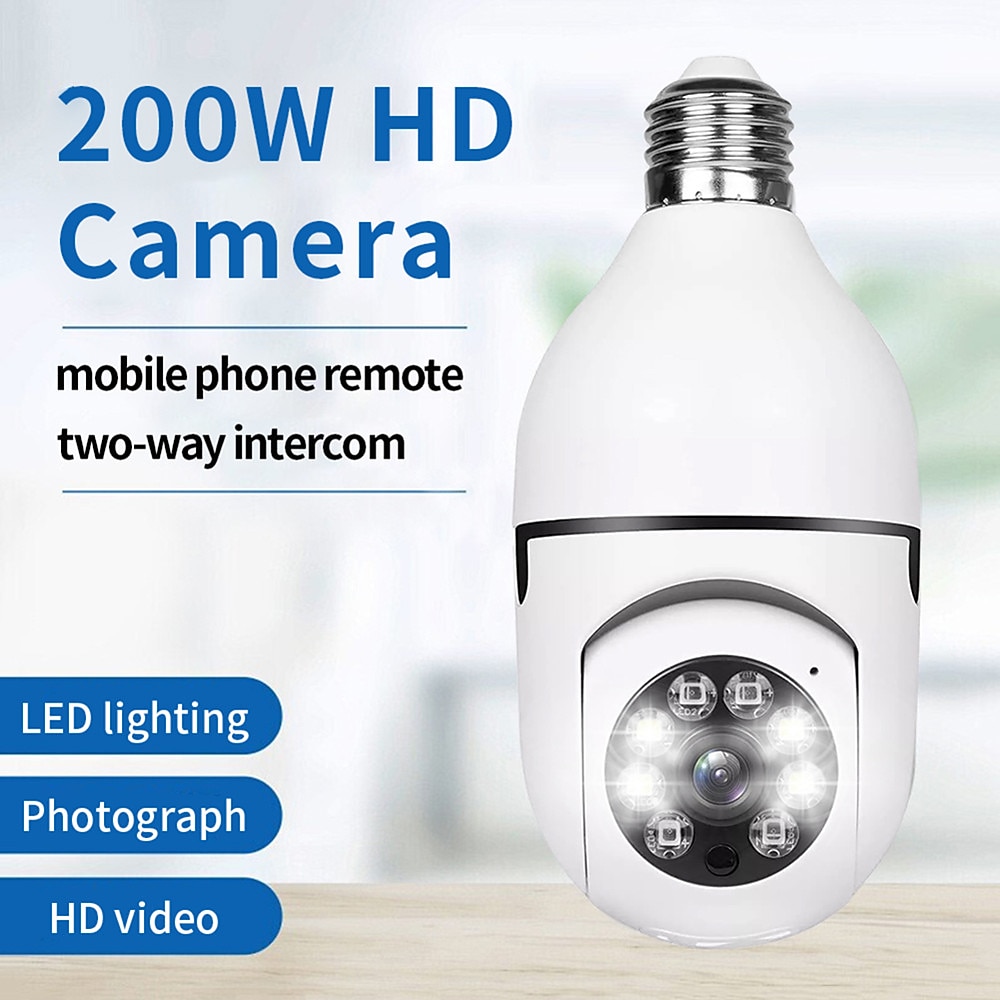 IP-camera 1080P HD Lamp Draadloos Bewegingsdetectie Externe toegang Binnen Appartement Ondersteuning 2025 - $33.99 –P10