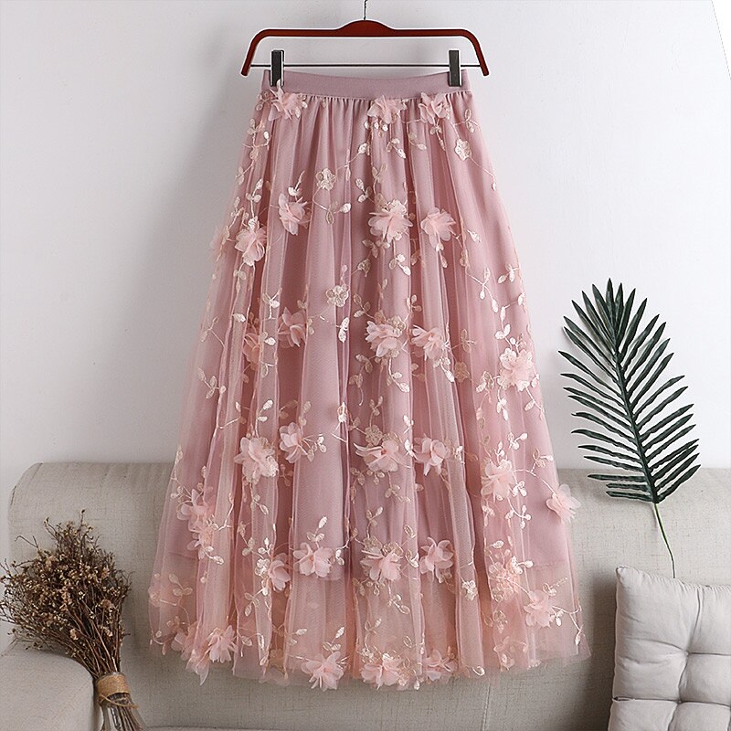 Per donna Gonna Altalena a dondolo Gonne da lavoro Gonna lunga Medio Gonne Pizzo Con ricami Multistrato Tinta unita Ufficio / Business Giornaliero Primavera & Autunno Poliestere Elegante Lungo Estate del 2025 a $29.99 –P4