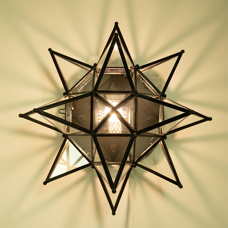 led ceilling licht messing moravische ster lamp inbouw colloid lamp zaad glazen kap boho marokkaanse plafondlamp keuken entree 2025 - $230.29 –P4