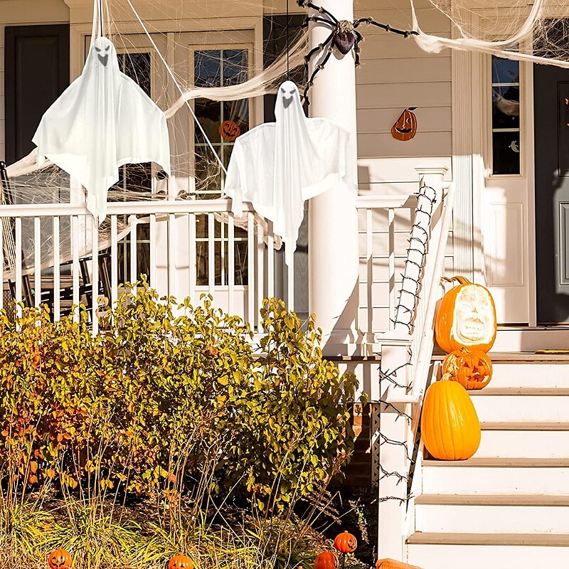 Dekoracja na imprezę halloweenową 25.5 wiszące duchy śliczny latający duch na podwórku patio trawnik garden party dcor i dekoracje świąteczne! 2025 - $9.49 –P2