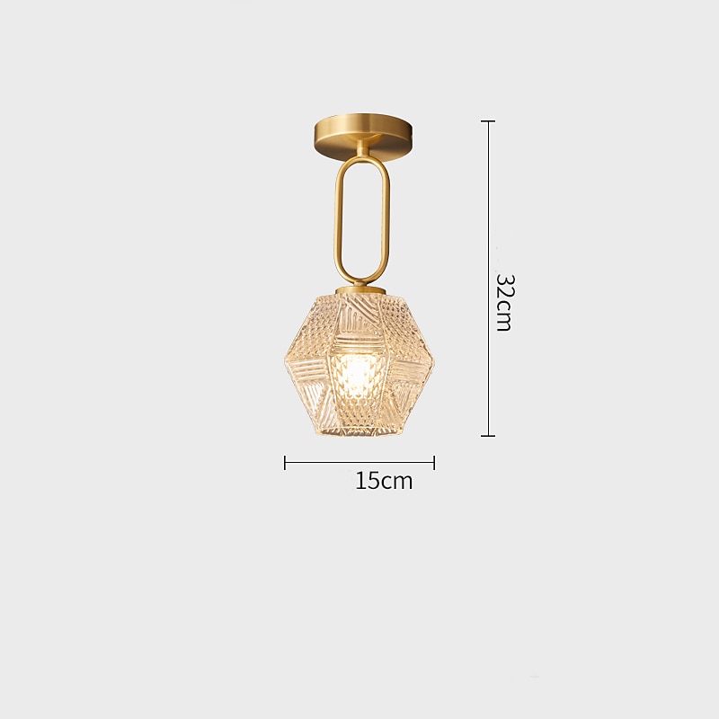 Mini lámpara de techo de montaje empotrado, cristal cerca de las luces del techo, luces de pasillo Lámparas de techo de montaje empotrado de cristal Candelabro de techo dorado (sin bombilla) 2025 - $162.99 –P7