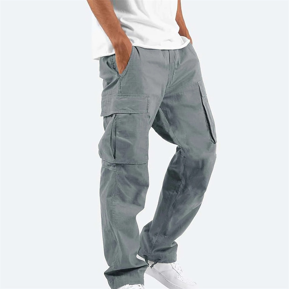 Per uomo Pantaloni cargo Coulisse sulle gambe Tinta unica Ripstop Traspirante Fine settimana Abbigliamento di strada Classico Informale Nero Giallo del 2025 a $22.99 –P3