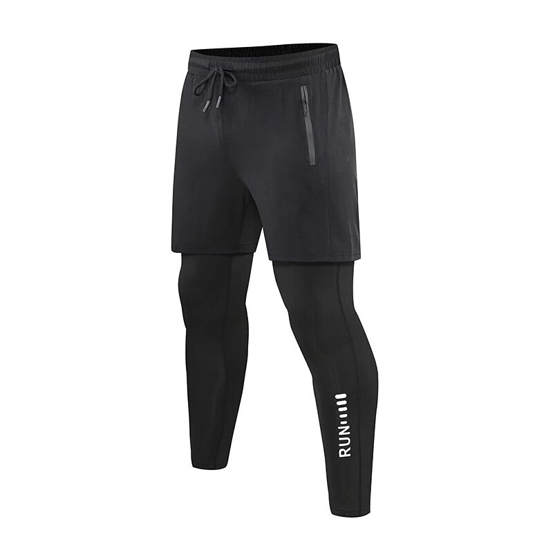 Homme Pantalon de compression Collant Short Cordon 2 en 1 Sous Vêtement Athlétique Athleisure Spandex Respirable Séchage rapide Evacuation de l'humidité Aptitude Exercice Physique Fonctionnement de 2025 ? $22.39 –P3