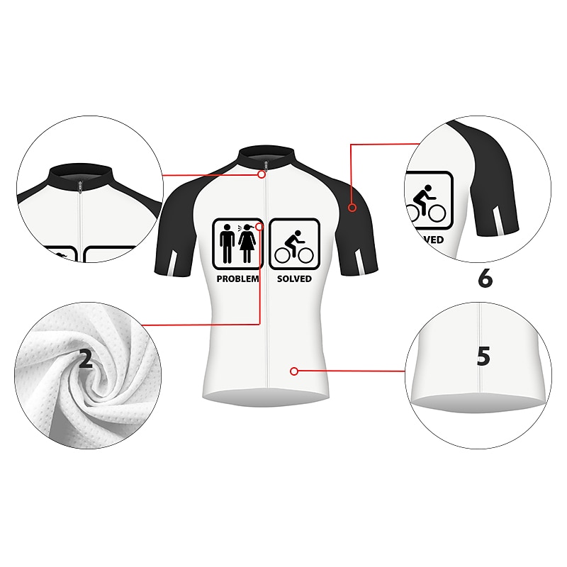 Homme Maillot de cyclisme Graphique À Motifs Lettres & Chiffres Manche Courte Cyclisme Maillot Top avec 3 poches arrière VTT Vélo tout terrain Cyclisme sur route Séchage Rapide Bandes réfléchissantes de 2025 ? $28.99 –P3