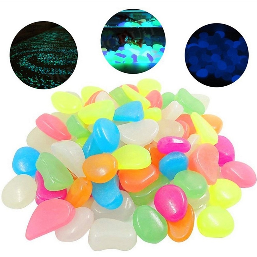 1pack Glow in the Dark Garden Pebbles For Sidewalk Garden Terrace Lawn Garden Patio Fish Tank Aquarium Decoration Glow Stone 2025 - $6.49 –P7