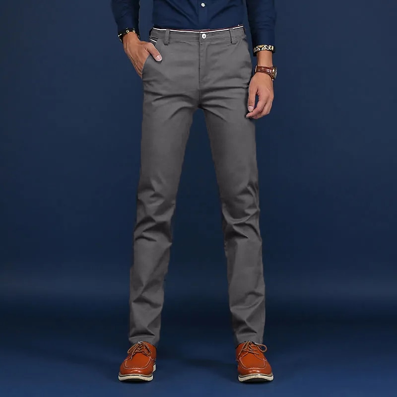 Herren Hose Anzughose Chinos Gerader Schnitt Einfach Stretch Atmungsaktiv Volle Länge Formell Hochzeit Geschäft Lässig Dehnbar Schwarz Königsblau Mikroelastisch 2026 - $22.99 –P7