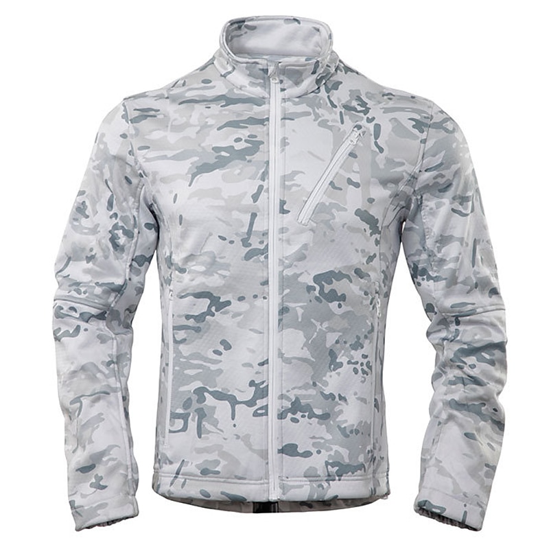 Herren Militärische taktische Jacke Wanderfleecejacke Winter Draussen Thermowarm Fleece-Futter Wasserdicht Winddicht Oberbekleidung Windjacke Trenchcoat Weiß Tarnung 2025 - $99.99 –P8