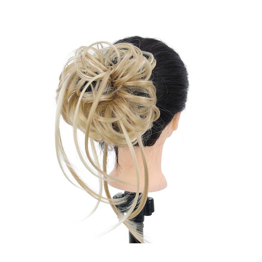 chignon désordonné morceau de cheveux super long ébouriffé chignon extensions chignon cheveux ondulés wrap queue de cheval postiches cheveux chouchous avec élastique bande de cheveux pour femmes de 2025 ? $11.99 –P2