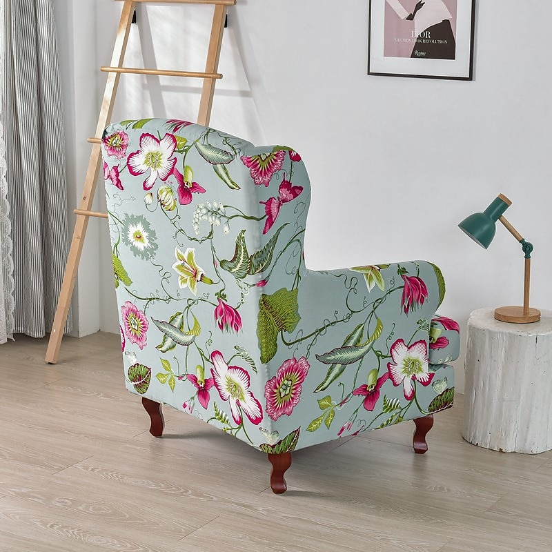 1 Set of 2 Pieces Stretch Wingback Chair Cover Floral Printed Wing Chair Slipcovers Spandex Fabric Wingback Armchair Covers with Elastic Bottom for Living Room Bedroom Decor 2025 - $47.99 –P6