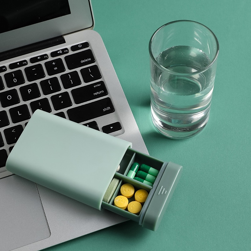 tragbare versiegelte Mini-Pillendose für eine Woche Pillendose wasserdichte tragbare Pillendose mit mehreren Fächern 2025 - $6.49 –P6