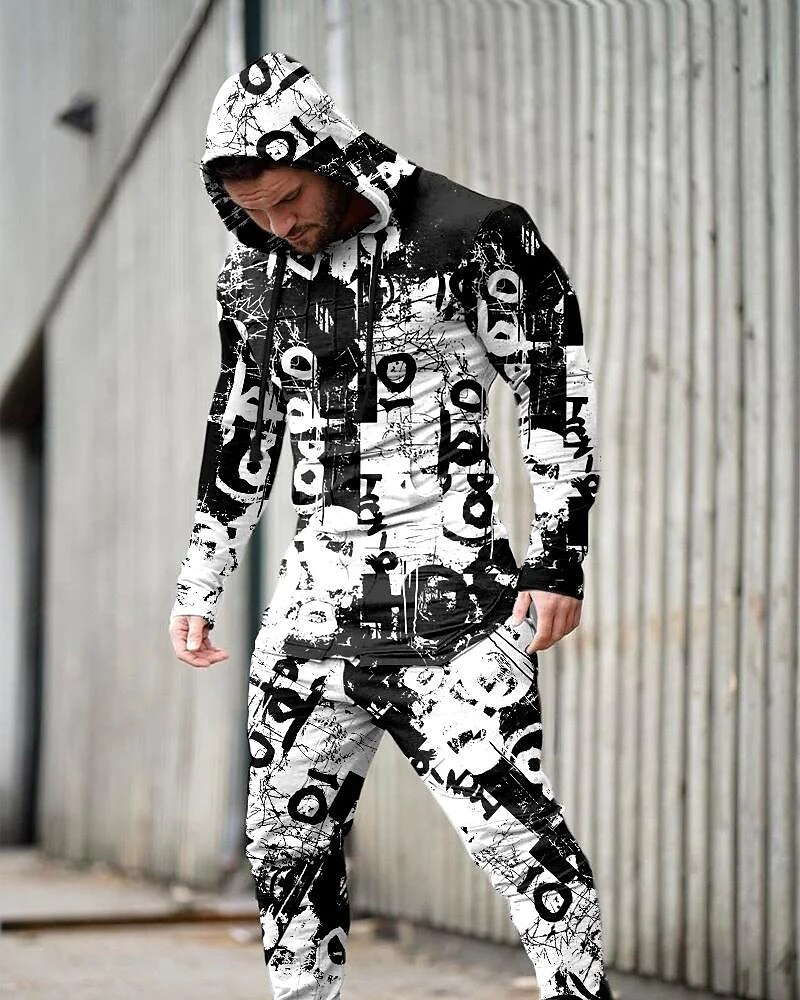 Sports Wear Running Gym Tracksuit Camouflage Two Piece Jogger