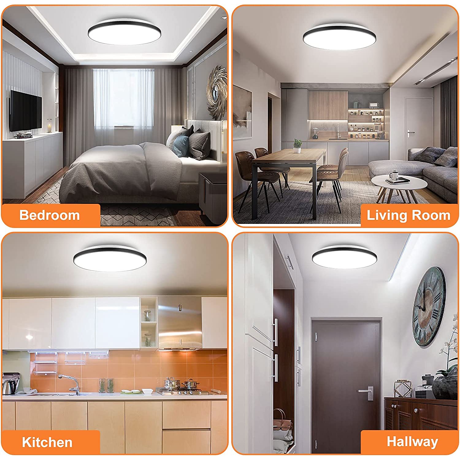 RGBCW Full Color Intelligent Dimming and Color Matching Bedroom Ceiling Lamp 24W WiFi Graffiti APP Bluetooth Voice Ceiling Lamp Can be Timed 2.4G Be Grouped Compatible with Alexa Google Home 2025 - $120.99 –P8