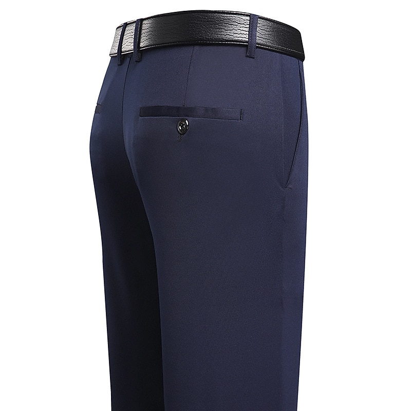 Bărbați Costume Pantaloni chinez Buzunar Simplu Confort Respirabil Nuntă Afaceri Casual Modă Clasic Galben Bleumarin Strech 2026 - $18.49 –P5