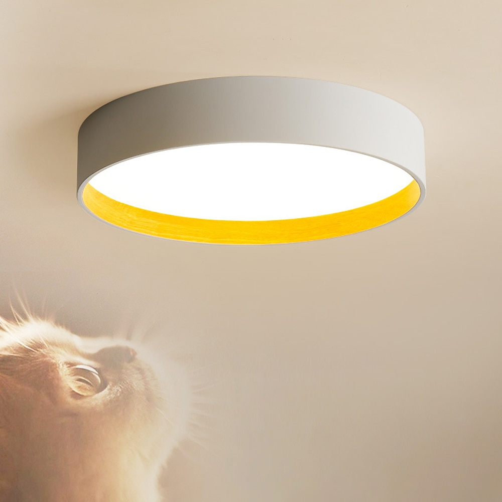 eingebettete Deckenleuchte 15,6/19,5 Zoll LED-Deckenleuchte mattschwarz interne goldfarbene Holzmaserung Innenbeleuchtung Deckenleuchte geeignet für Schlafzimmer und Korridor AC220V 2025 - $181.99 –P6