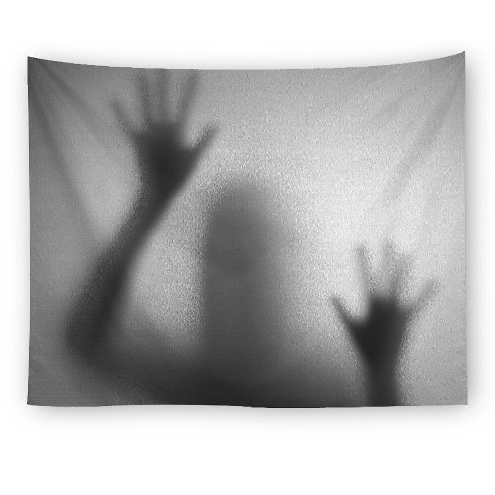 halloween fest veggteppe kunst dekor teppe gardin hengende hjem soverom dekorasjon polyester spøkelse skrekk skygge halloween dekorasjoner 2025 - $13.99 –P6